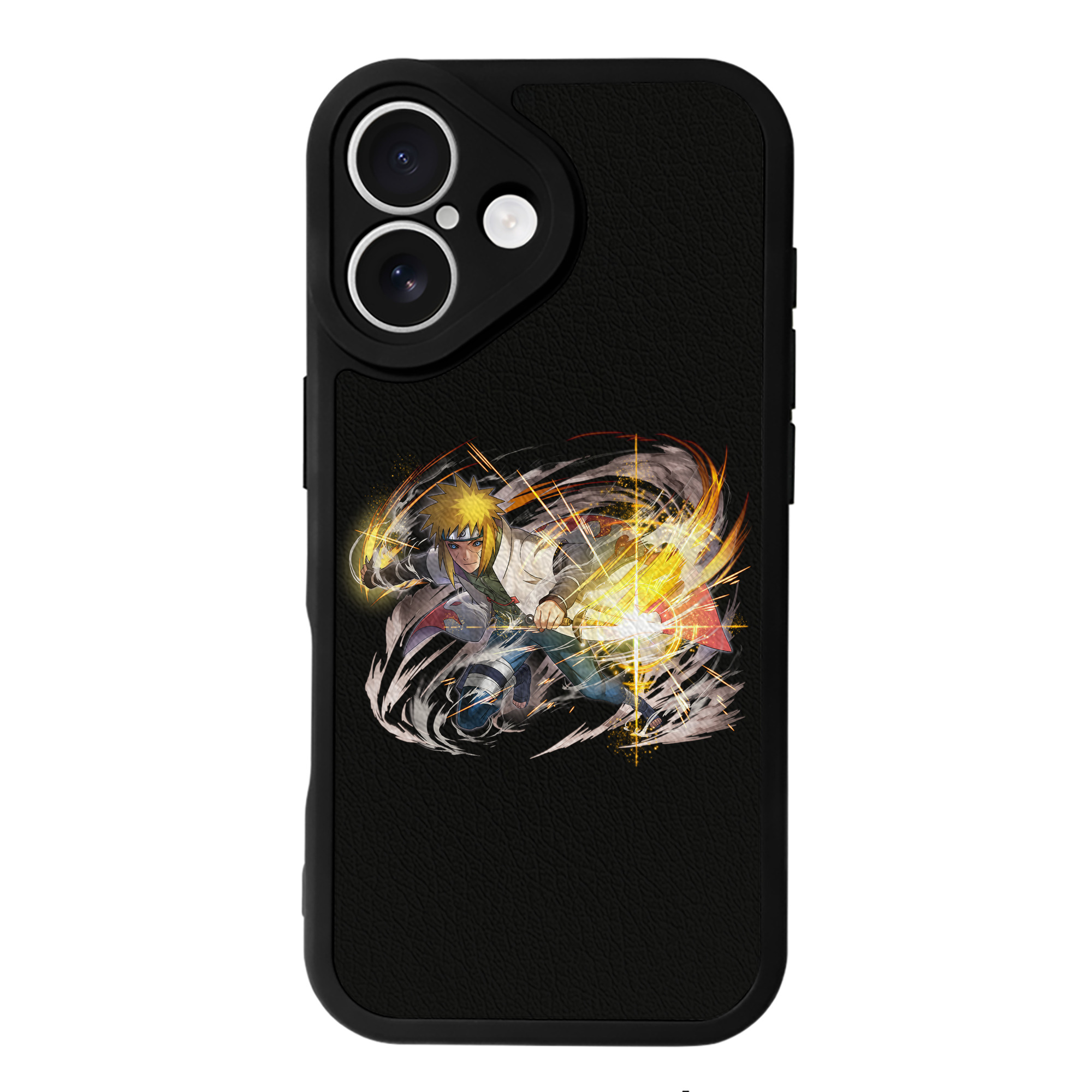 （画像用） NARUTO -ナルト- 波風 ミナト Namikaze Minato 【iPhone 16シリーズ対応】シリコンスマホケース（レザー調） 材質：シリコン